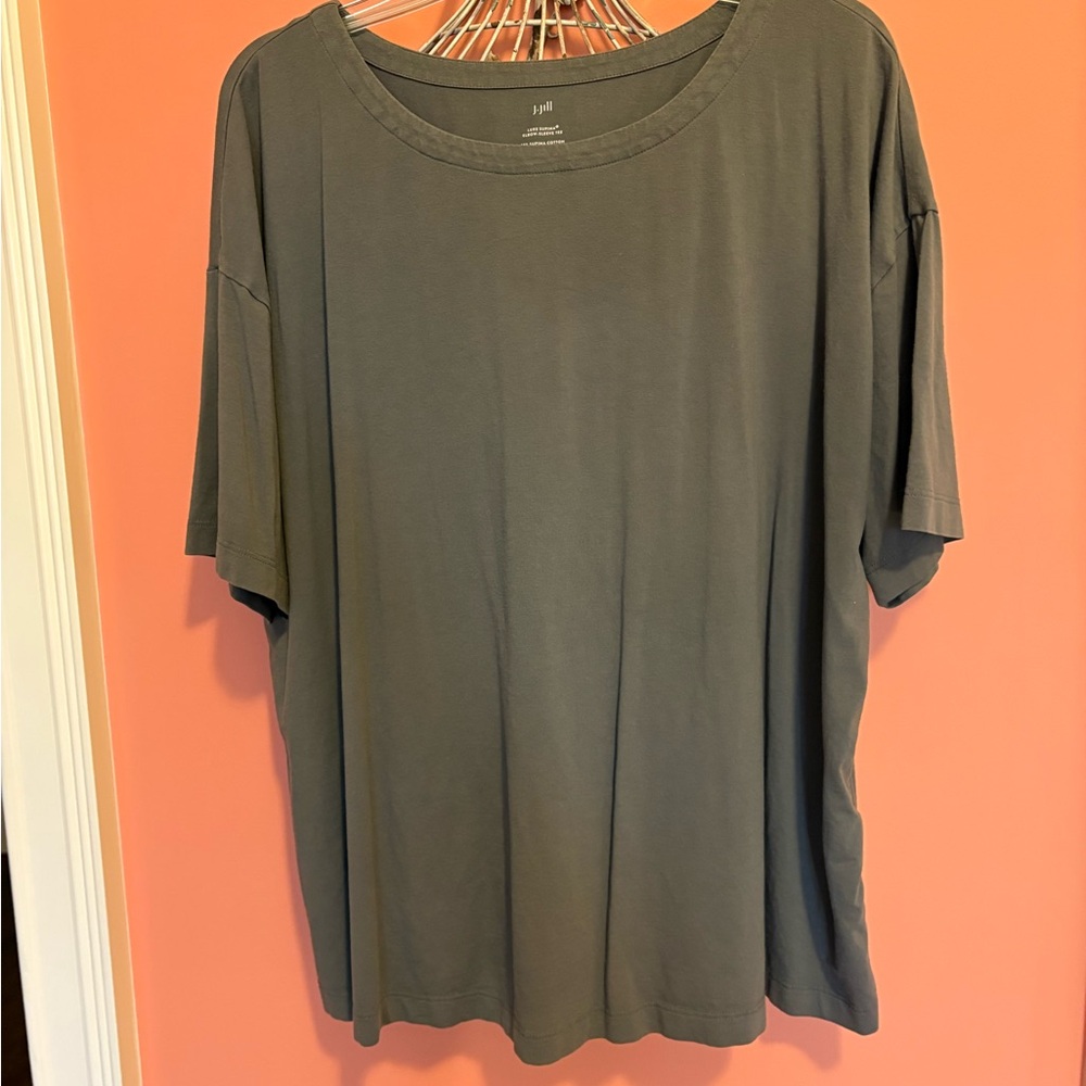 J. Jill Women’s army green elbow Sleeve Tee